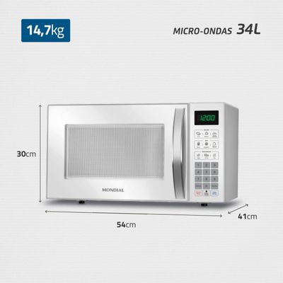 Micro-ondas 34L Mondial MO-02-34-W 127V