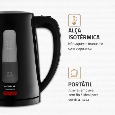 Chaleira Elétrica Pratic Hot 1,7L Mondial- CE-17 127V