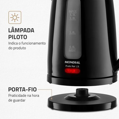 Chaleira Elétrica Pratic Hot 1,7L Mondial- CE-17 127V