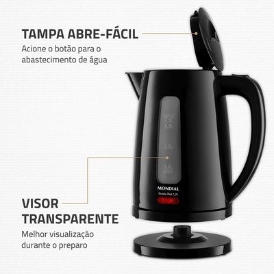 Chaleira Elétrica Pratic Hot 1,7L Mondial- CE-17 127V
