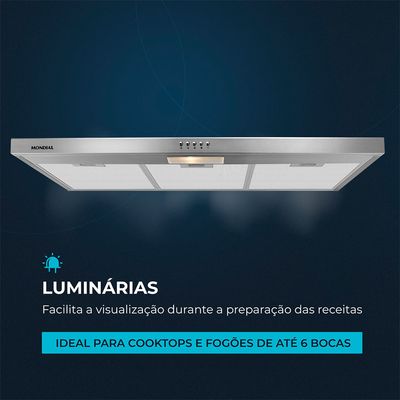 Depurador de Ar 90cm Inox Mondial- DP90-01 127V