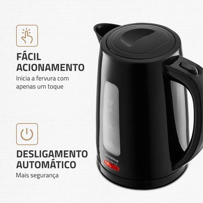 Chaleira Elétrica Pratic Hot 1,7L Mondial- CE-17 127V