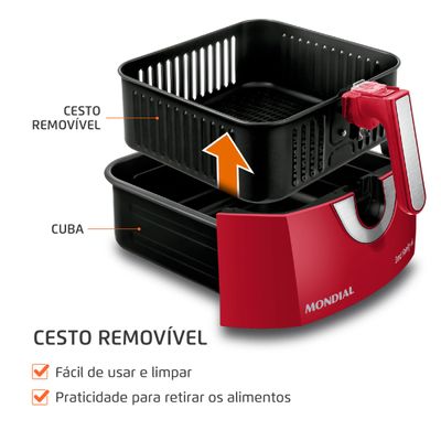 Fritadeira Sem Óleo Air Fryer 6 Litros AFN-60-RI Mondial 127V