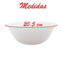Saladeira Tigela Branca 1 Litro De Vidro 20,5cm