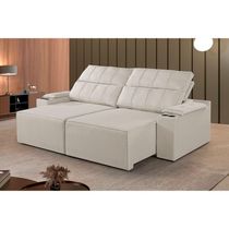 Sofá 4 Lugares Retrátil E Reclinável M-182 Martins Creme