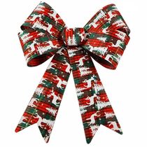 Enfeite árvore Natal Laço Decorado Figuras Natalinas 28,5 Cm