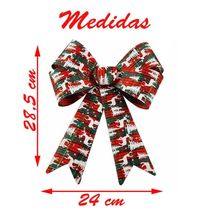 Enfeite árvore Natal Laço Decorado Figuras Natalinas 28,5 Cm