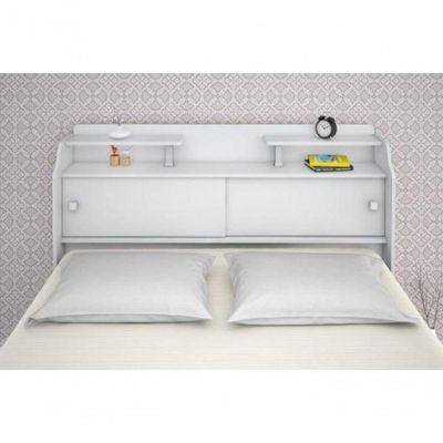 Cabeceira Box Casal Queen Elisa Branco Ou Branco/preto