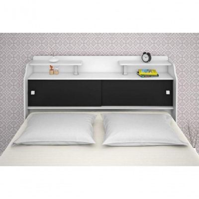 Cabeceira Box Casal Queen Elisa Branco Ou Branco/preto