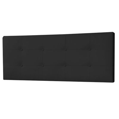 Cabeceira Painel Casal 1,40m Berlim Suede Preto Dal Poz Estofados