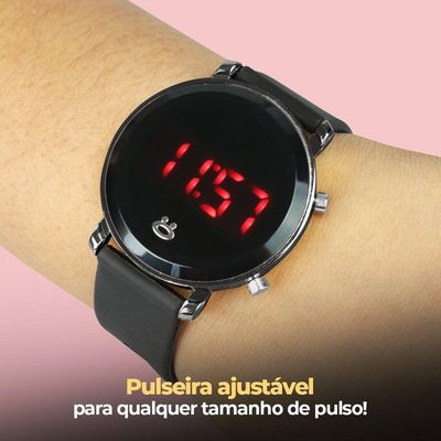 Relogio Aço Inox Feminino Qualidade Premium Digital + Caixa
