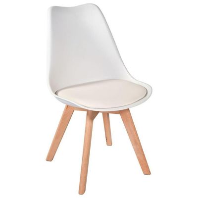 Kit 6 Cadeiras Leda Saarinen Design Branca Sala Cozinha Jantar