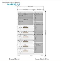 Cômoda De Madeira 6 Gavetas 1 Porta Marabá Santos Andirá Branco