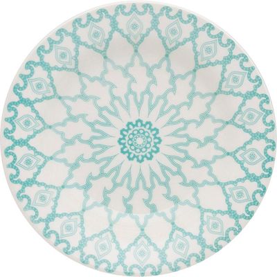 Kit Pratos Rasos Fundos E Sobremesa Donna Mandala Oxford Cerâmica 24 Peças