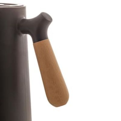 Garrafa Térmica Wolff com Cabo Madeira Nórdica Preta - 1L