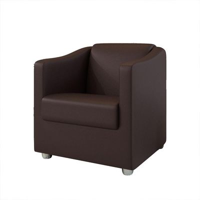 Kit 2 Poltronas Decorativa Bia Material Sintético Marrom Dal Poz Estofados