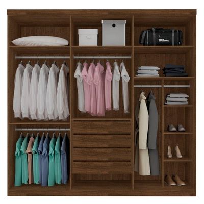 Roupeiro Singapura Casal Seis Portas Malbec Off White