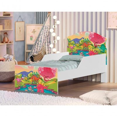 Cama Infantil Planeta Dinossauros Com Colchão