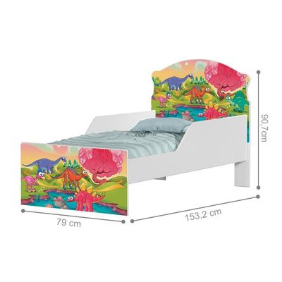 Cama Infantil Planeta Dinossauros Com Colchão