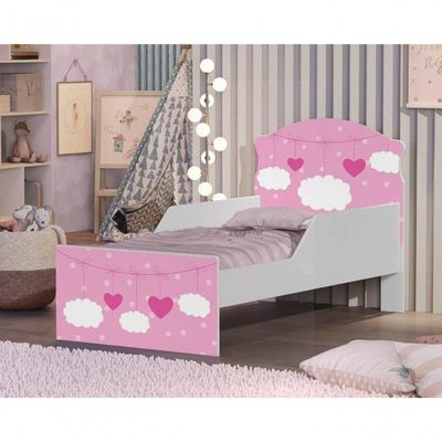 Cama Infantil Rosa Menina Com Colchão