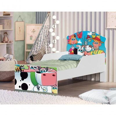Cama Infantil Bichinhos Na Fazenda Com Colchão