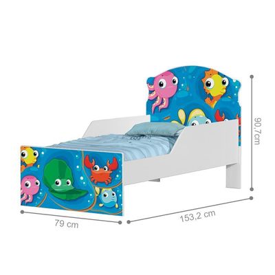 Cama Infantil Peixinhos Com Colchão