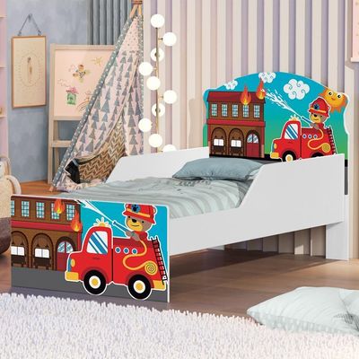 Cama Infantil Resgate Bombeiro Com Colchão
