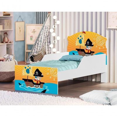 Cama Infantil Pirata Tubarão Com Colchão