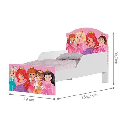 Cama Infantil Turma Das Princesas Com Colchão