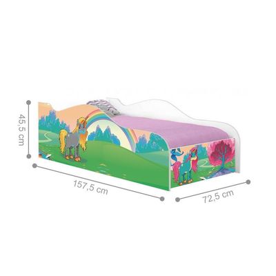 Mini Cama Like Paraiso Unicórnio Infantil Com Colchão