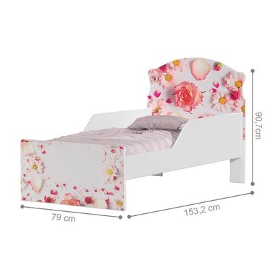 Cama Infantil Roseira Com Colchão