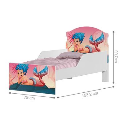 Cama Infantil Sereia Amiga Com Colchão