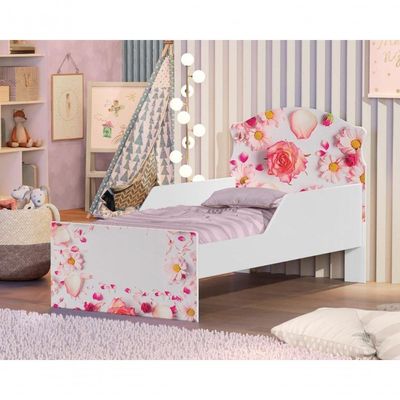 Cama Infantil Roseira Com Colchão