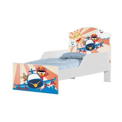 Cama Infantil Avião E Ursinho Com Colchão