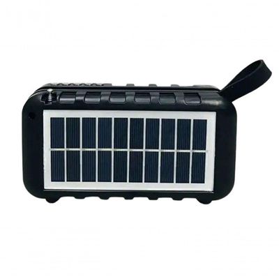 Rádio Caixa De Som Solar Recarregável Usb Lanterna Vermelho