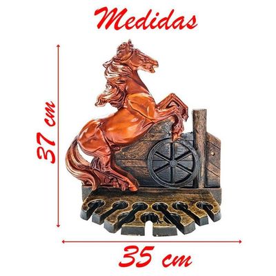 Porta Espeto Cavalo Crioulo Suporte De Parede Churrasco