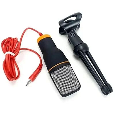 Microfone Condensador De Mesa Alta Sensibilidade Com Tripé Bm888