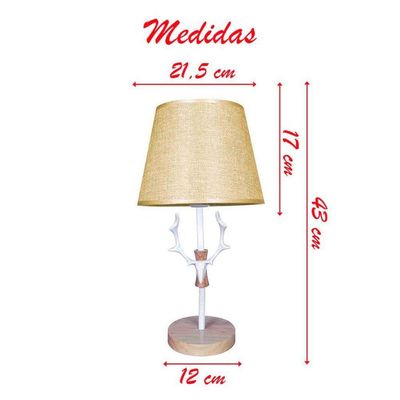Kit Casal 2 Abajur Luminária Dourada De Mesa 43cm Bivolt 110-220v