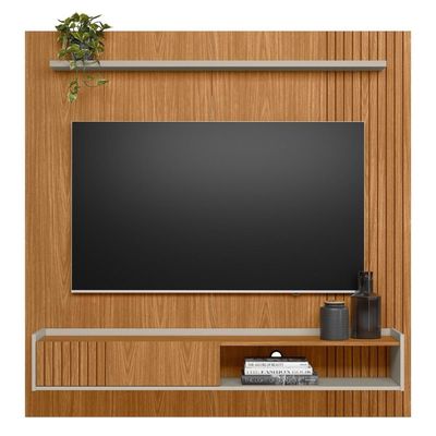 Painel Para Tv De 65 Polegadas Frisado Vigo Nature Off-white