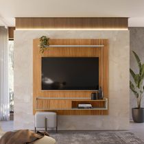 Painel Para Tv De 65 Polegadas Frisado Vigo Nature Off-white