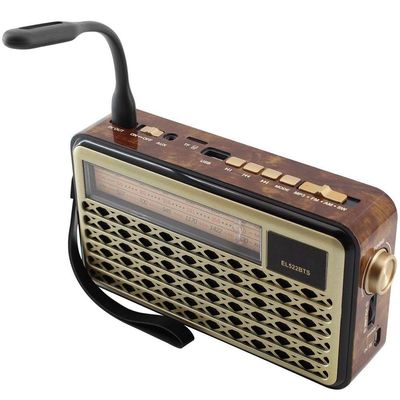 Caixa De Som Bluetooth Usb Sd Rádio Fm Bege El522bt