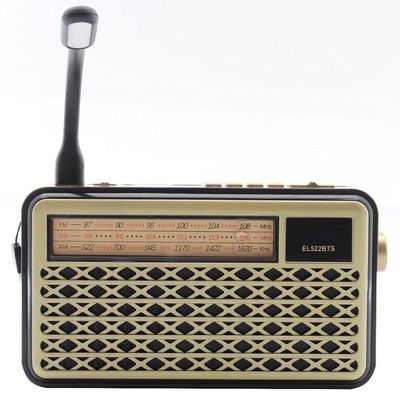 Caixa De Som Bluetooth Usb Sd Rádio Fm Bege El522bt