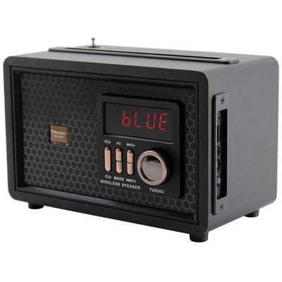 Caixa De Som Bluetooth Usb Sd Rádio Fm Preto Ms071bt