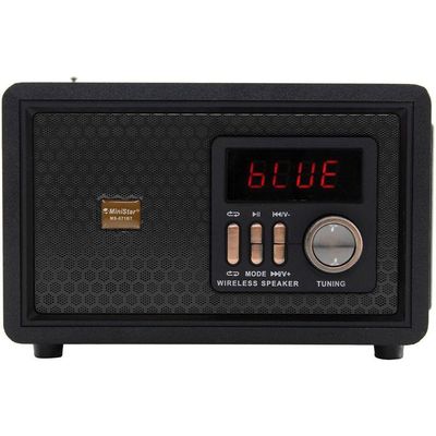 Caixa De Som Bluetooth Usb Sd Rádio Fm Preto Ms071bt