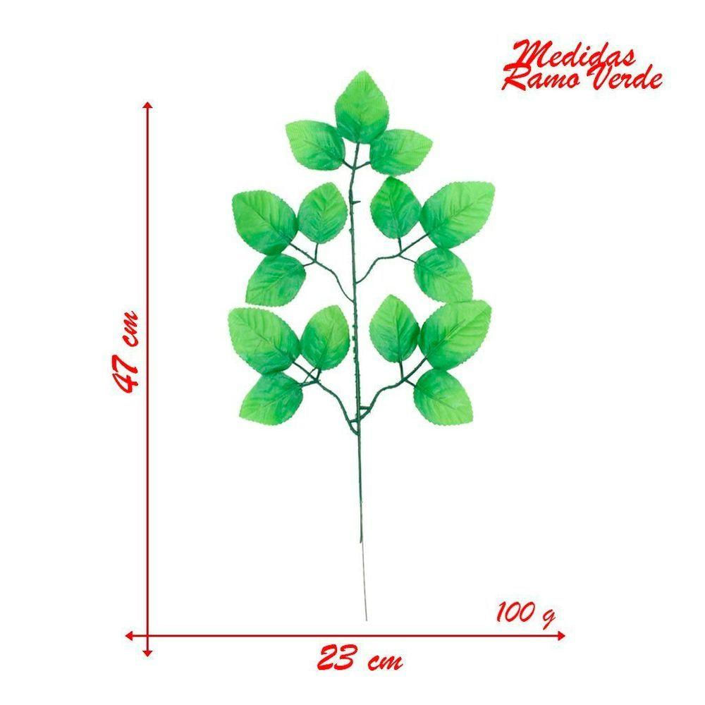 96 Ramos Decoração Arranjo Folhas De Rosa Artificial Planta Plástico 5 Galhos Cada 47cm