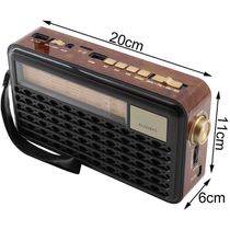 Caixa De Som Bluetooth Com Painel Solar Rádio Fm El522 Preto