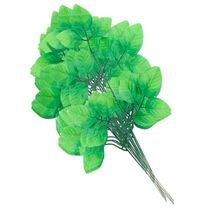 60 Ramos Decoração Arranjo Folhas De Rosa Artificial Planta Plástico 5 Galhos Cada 47cm