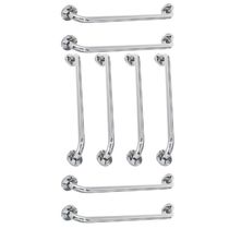 Alça De Apoio Barra Inox 60cm Kit 8 Unidades Idoso Cadeirante Deficiente Acessibilidade Banheiro