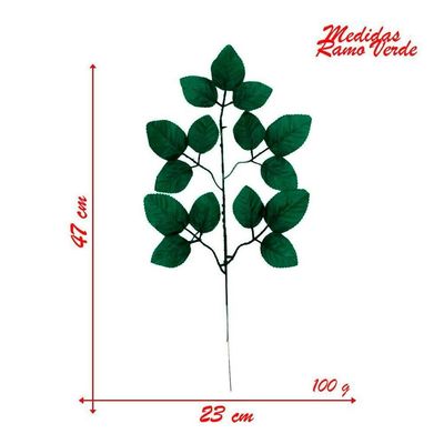 36 Ramos Decoração Arranjo Folhas De Rosa Artificial Planta Plástico 5 Galhos Cada 47cm