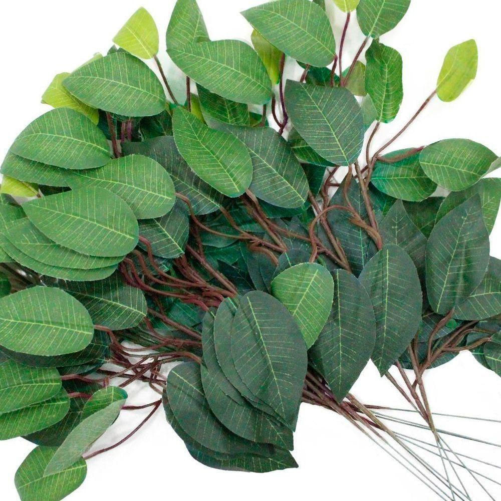 36 Galhos Decoração Arranjo Fícus Artificial Planta Decorativa 42cm